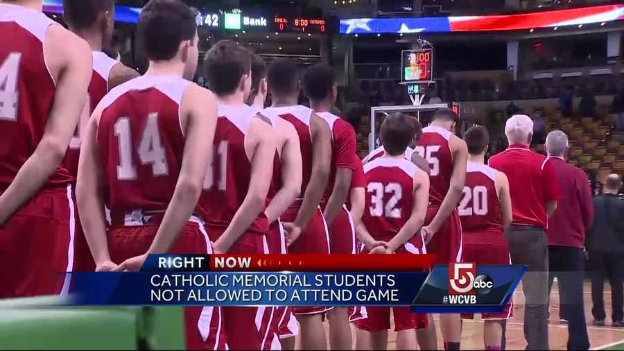 After students were involved in an Anti-semitic chant, Catholic Memorial asked students to not attend the game.