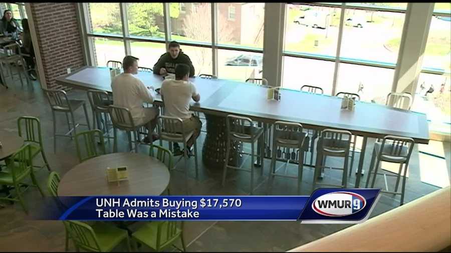 The University of New Hampshire is trying to figure out how the purchase of a $17,000 dining hall table was able to get through the approval process.
