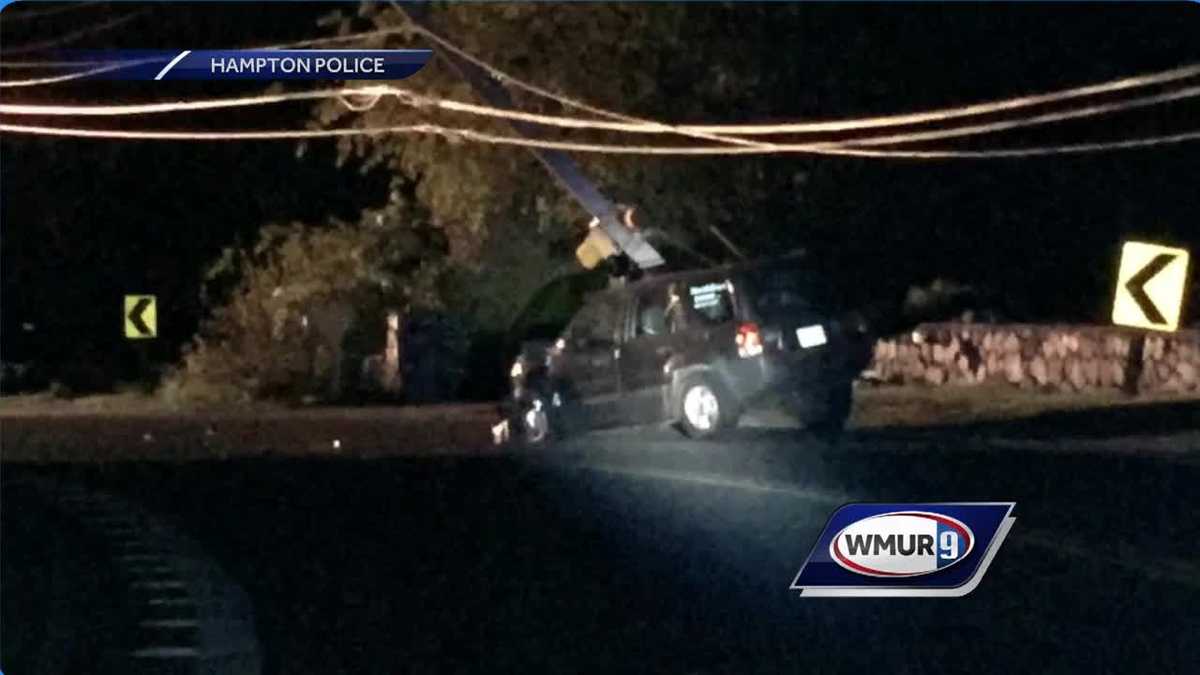 Car crash knocks out power in Hampton