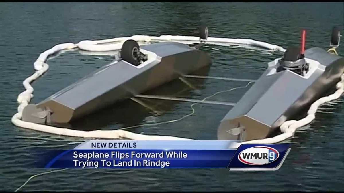 Crews work to remove plane from Rindge lake