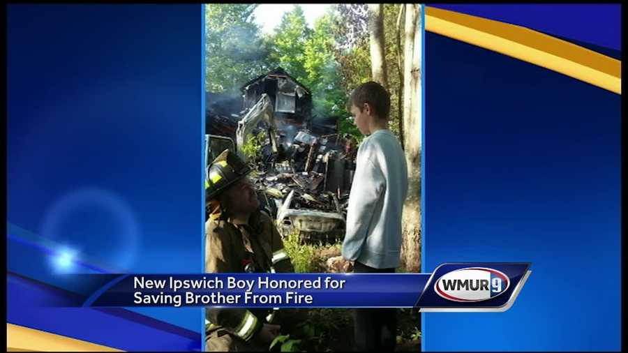 A 9-year-old boy from New Ipswich was recognized as a hero Tuesday.