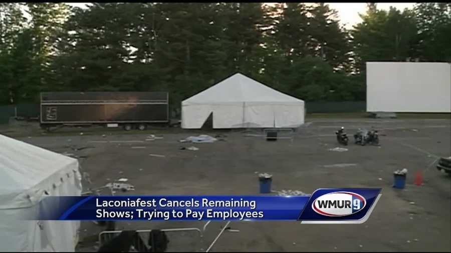 The stage is gone... and Laconiafest is too.
