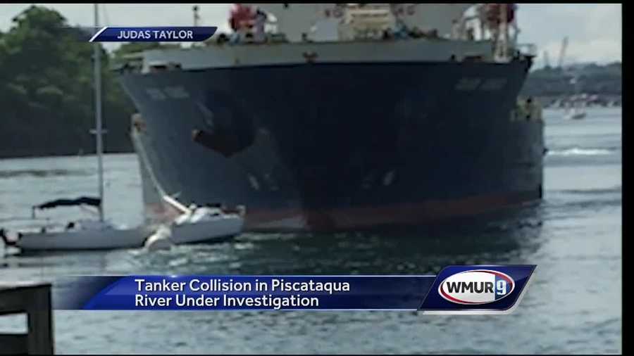 Investigators are trying to determine why a large tanker rammed through Portsmouth Harbor Wednesday, damaging its hull and some sailboats.