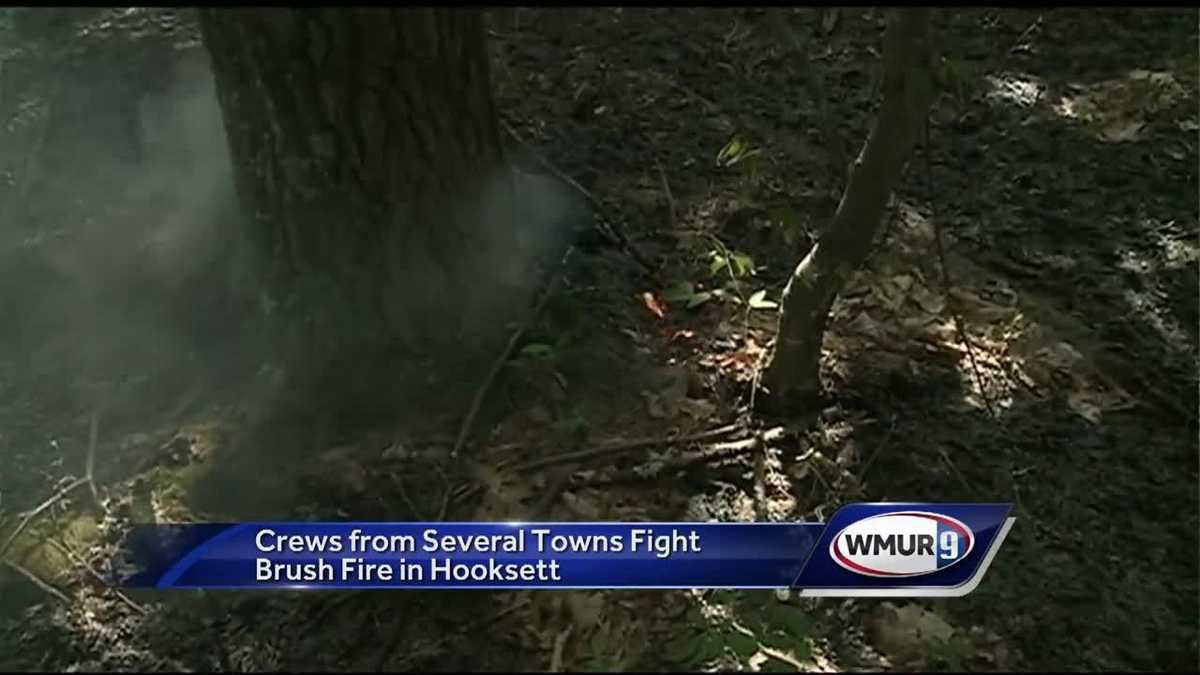 Crews battle brush fire in Hooksett