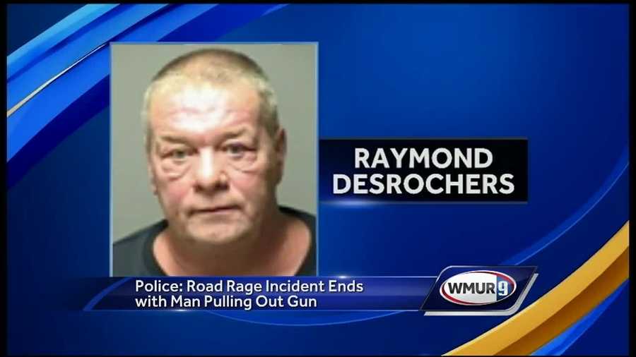 A Manchester man was arrested Monday night after he allegedly hassled a Candia couple before pulling out a gun during a road rage incident.