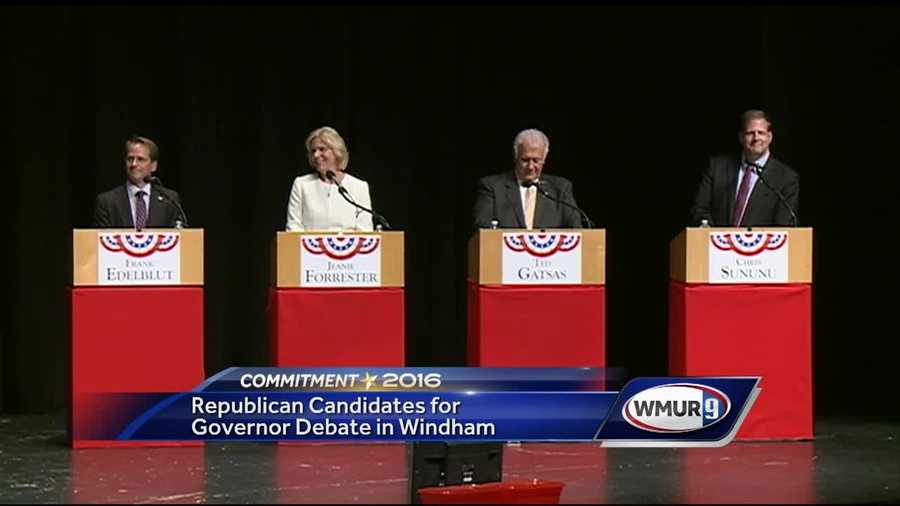 A few heated moments marked the first debate between Republican candidates for governor Thursday night.