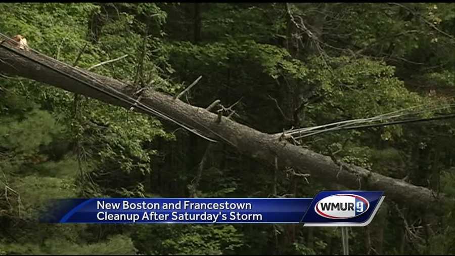 Thousands of Granite Staters are still in the dark after storms took down power lines Saturday.