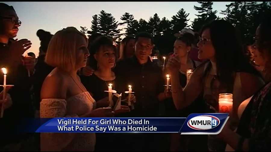 More than 100 people gathered for a candlelight vigil in Manchester to honor a 3-year-old girl’s memory after she was killed in a homicide.