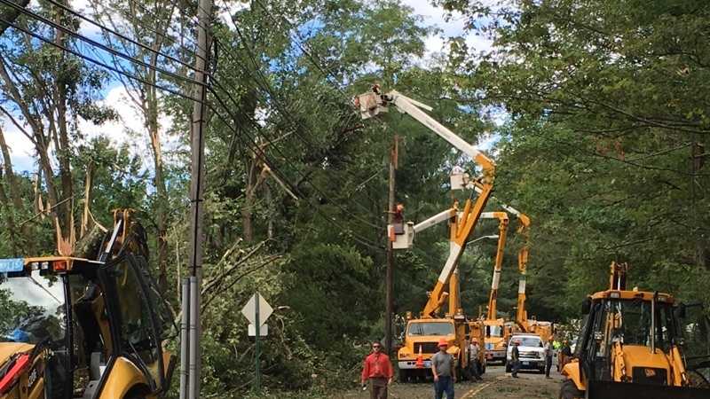 Severe storms bring down trees, power lines in Massachusetts