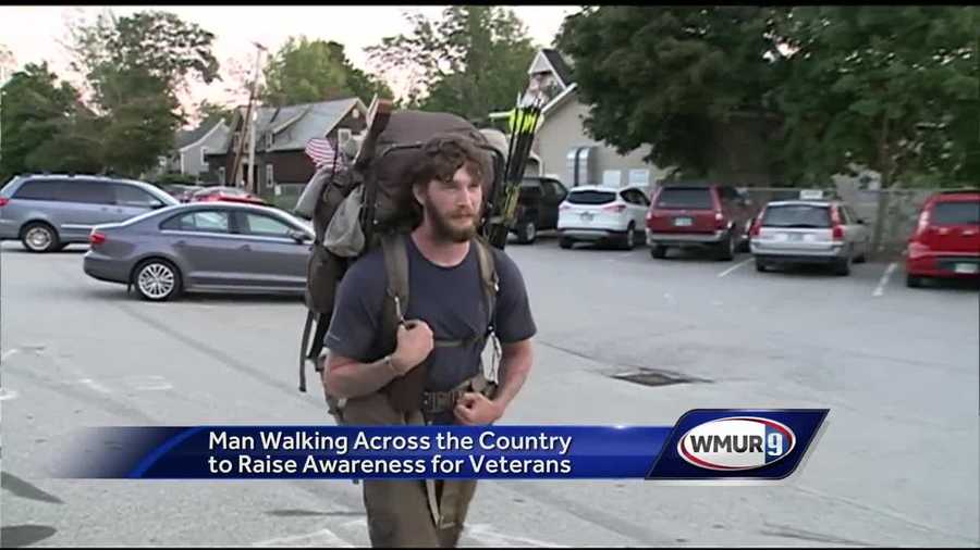 An Army veteran is walking across country to raise money and awareness for wounded and suicidal veterans.