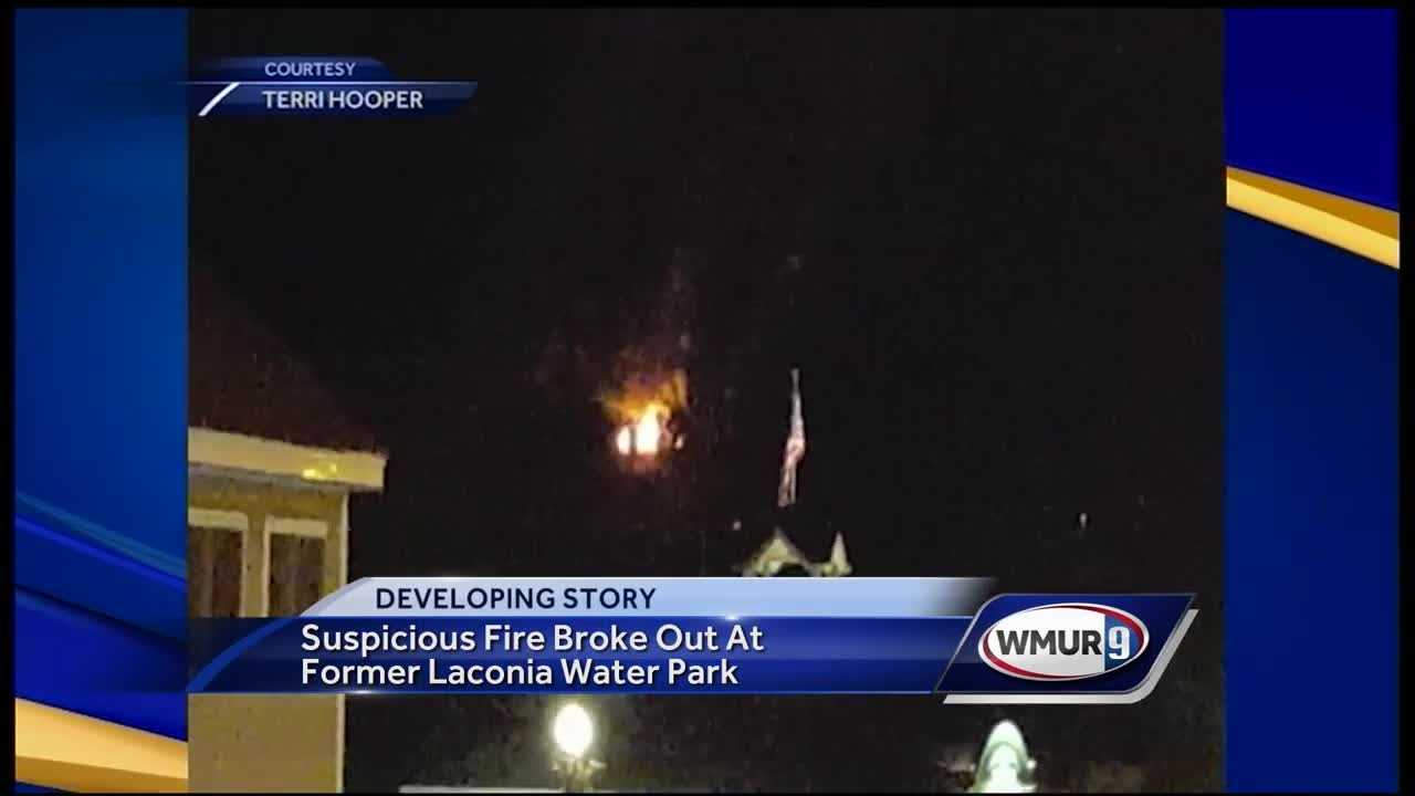 Closed water park in Laconia catches fire