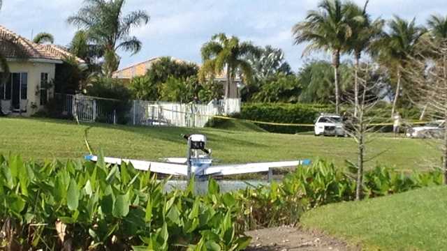This sea plane made an emergency landing in the Crystal Bay community. (Ari Hait/WPBF)