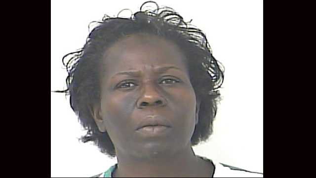 Celestine Baker faces drug possession charges after police in Fort Pierce said a bag of cocaine fell out of her pocket.