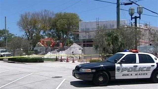 A construction worker finds an explosive device while on the job in Boca Raton.