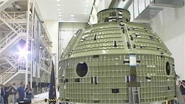 NASA unveils Orion at Kennedy Space Center.