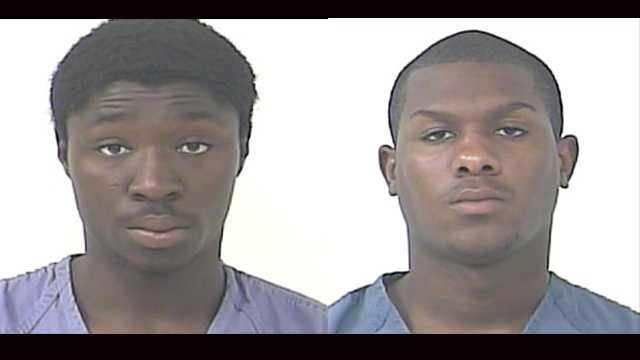 Isaiah Thompson (left) and Jaquan Saez are accused of burglarizing a woman's truck in Port St. Lucie.