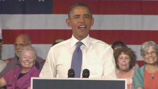 President Barack Obama speaks to seniors at Century Village.