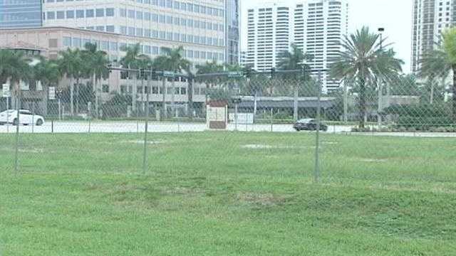 This land next to the Palm Beach County Convention Center is being considered for the future site of a hotel.