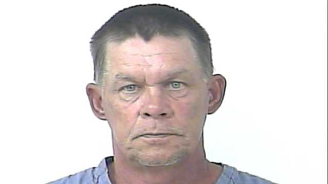 Police say Randy Chambers spit on clean dishes at the Golden Corral in Fort Pierce after finding a hair in his food.