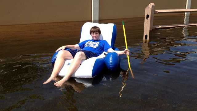 John Campagnuolo spent some post-flood time floating on Big Blue Trace. (Photo: Cathleen O'Toole/WPBF)