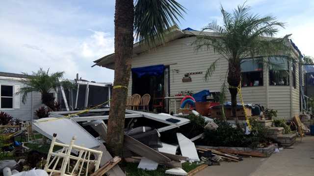 A Vero Beach resident won her neighborhood's home of the month contest before Isaac swept through, and now she'll need a lot more than the $50 prize to put the pieces back together. (Photo: WPBF/Cathleen O'Toole)