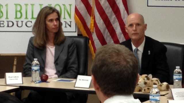 Gov. Rick Scott visited Boca Raton High School on Tuesday afternoon. (Photo: Angela Rozier/WPBF)
