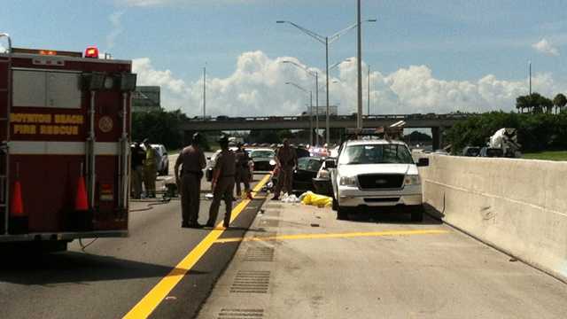 3 killed, 3 injured in crash on I-95 in Boynton Beach