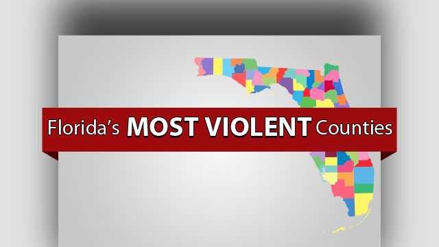 Take a look at which Florida counties are the most violent in the state. (Counties ranked based on number of 2013 reports of murder, sexual assault, robbery and aggravated assault as a percentage of total population, according to data from the Florida Department of Law Enforcement)