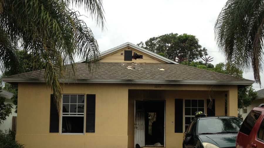 An adult and four children were displaced by a fire at their Lantana home.