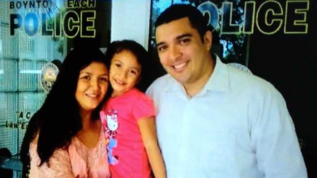 This family was reunited Thursday at the Boynton Beach police station, after police said a 4-year-old girl's father took her to Mexico instead of returning her to her mother after a weekend visit in December.