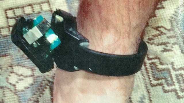 This is John Goodman's ankle bracelet that he tried to cut off.