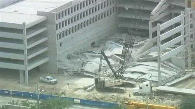 A portion of this parking garage that was under construction at Miami Dade College's west campus collapsed, killing four people.