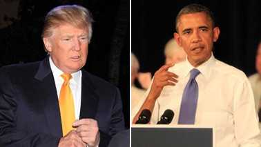 Donald Trump wasn't shy -- is he ever? -- in his reaction to President Barack Obama's successful re-election bid. (Photos: John P. Wise/WPBF)