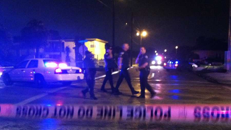 Police investigate a shooting in the 1000 block of Tamarind Avenue in West Palm Beach.