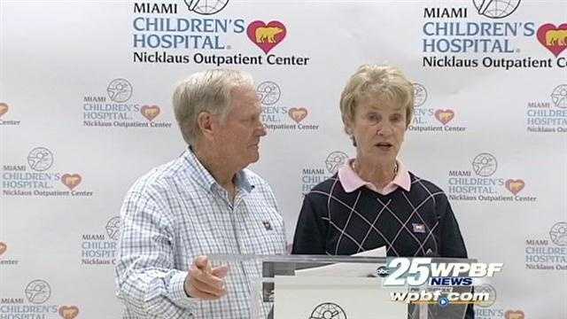 Jack and Barbara Nicklaus helped open a rehabilitation clinic in Palm Beach County.