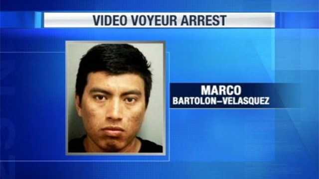Marco Bartolon-Velasquez is accused of hiding a camera in a JCPenney women's restroom.