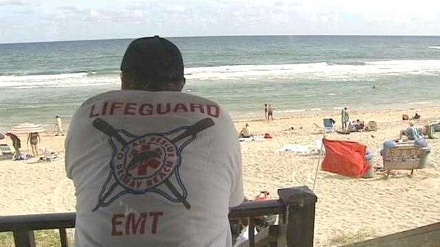 Lifeguards keep a close eye on swimmers in Delray Beach because of rip currents.