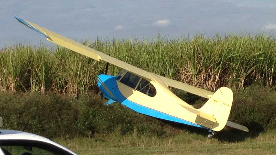 This single-engine crop duster landed in a sugar cane field off Gator Boulevard in Belle Glade.