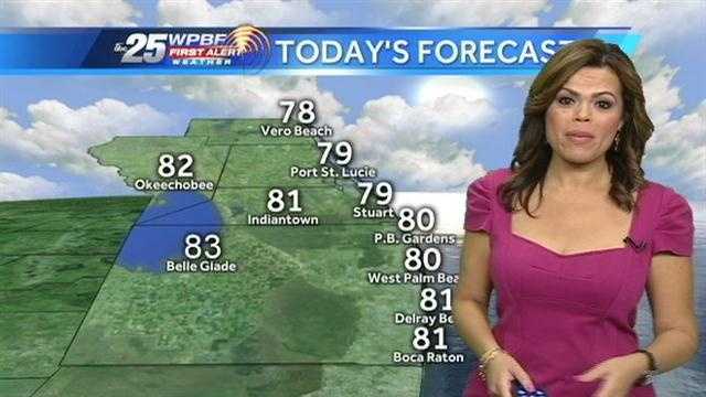 Felicia says mild and dry conditions are on tap for the Palm Beaches and Treasure Coast.