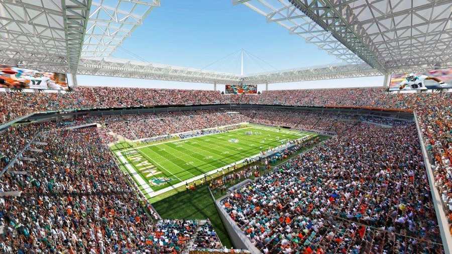 This is a rendering of the Sun Life Stadium upgrades being proposed by Miami Dolphins owner Stephen Ross.