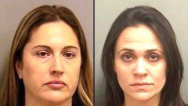 Sara Marin (left) and Denise McCoy are accused in a Boca Raton prostitution ring.