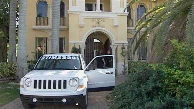 Boca Raton police change the locks on a mansion where a man has been living, claiming adverse possession.