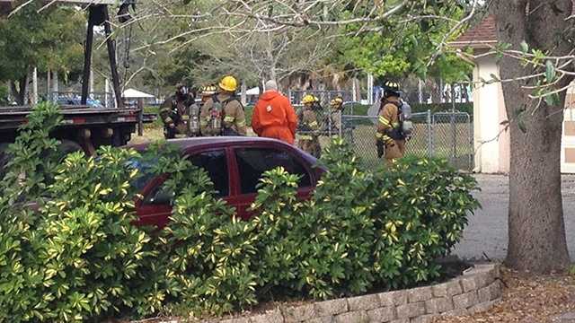 A worker digging in Palm Beach Gardens struck a line and caused  gas leak Wednesday afternoon. (Photo: Randy Gyllenhaal/WPBF)