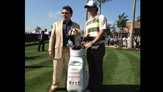 Defending Honda Classic champion Rory McIlroy will auction his golf bag used in this weekend's tournament.