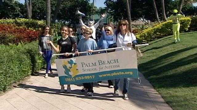 Thousands gathered in West Palm Beach Sunday to support Autism Speaks.