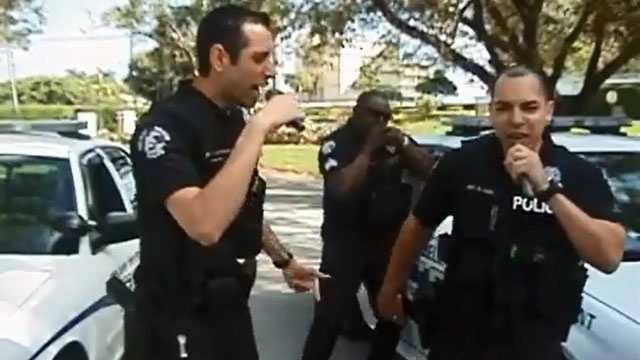 These Delray Beach police officers are dropping lyrics with a message.