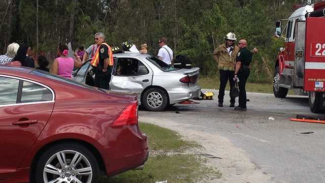 Several people were taken to area hospitals after a crash in Loxahatchee on Sunday afternoon. (Photo: Felicia Rodriguez/WPBF)