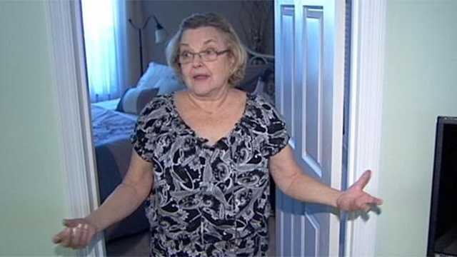 Carol Hebeeb awoke to a crashing sound early Friday morning and when she went to take a look, she was terrified to come face to face with a flashlight-wielding intruder in her living room.