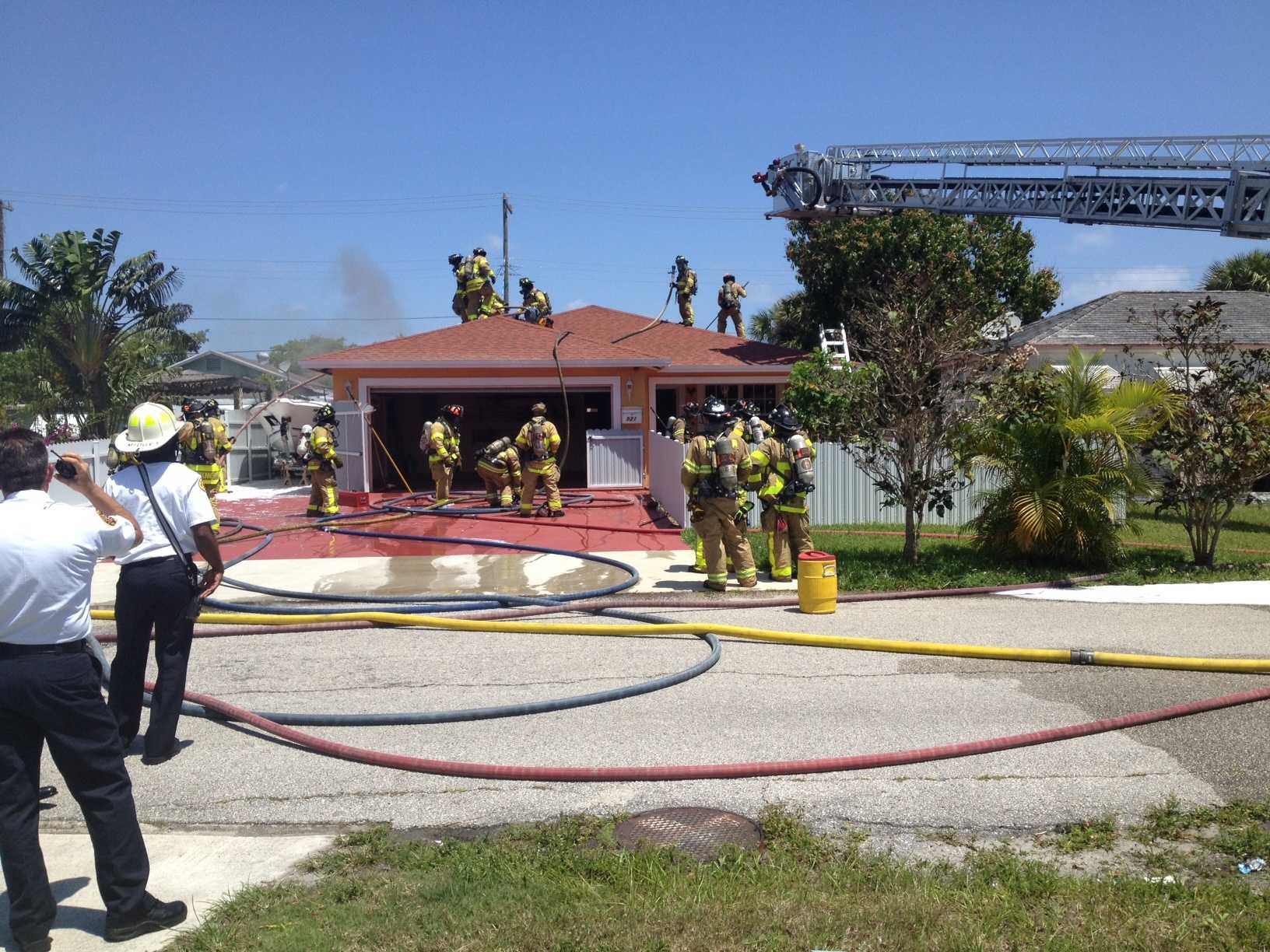 Boat Catches Fire In Driveway, Spreads To Attic Of West Palm Beach Home