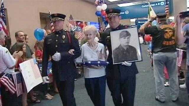 World War II veterans were honored at Palm Beach International Airport Saturday night.